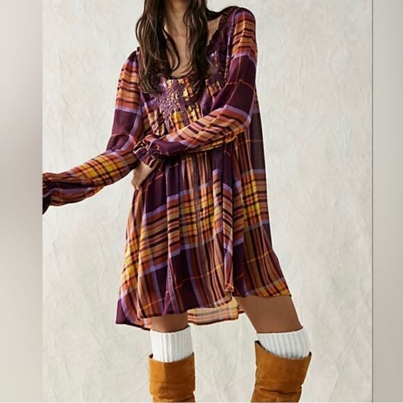 Free People Faye Frock Mini Dress, xsmall - Picture 1 of 10